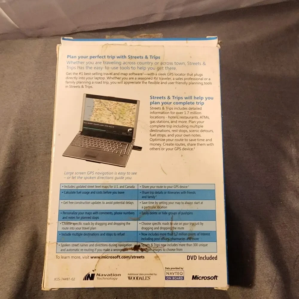 Microsoft Streets & Trips With GPS Locator Inc. 2010 Updates RV Travel PC